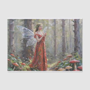 Christmas Mushroom Fairy Decoupage Tissue Paper