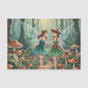 Christmas Mushroom Fairy Decoupage Tissue Paper