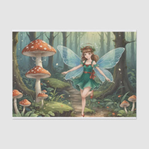 Christmas Mushroom Fairy Decoupage Tissue Paper
