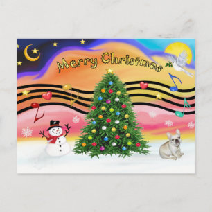 Christmas Music 2 - French Bulldog 1 Holiday Postcard