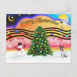 Christmas Music 2 - Jack Russell Terrier Holiday Postcard