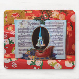 Christmas Music Book Music Box Mouse Pad