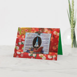 Christmas Music Box closeup Greeting Card