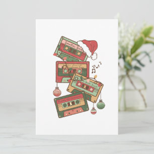Christmas Music Cassette Tapes Thank You Card