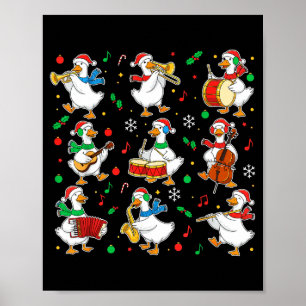 Christmas Music Goose Teacher Shirt, Holiday Music Poster