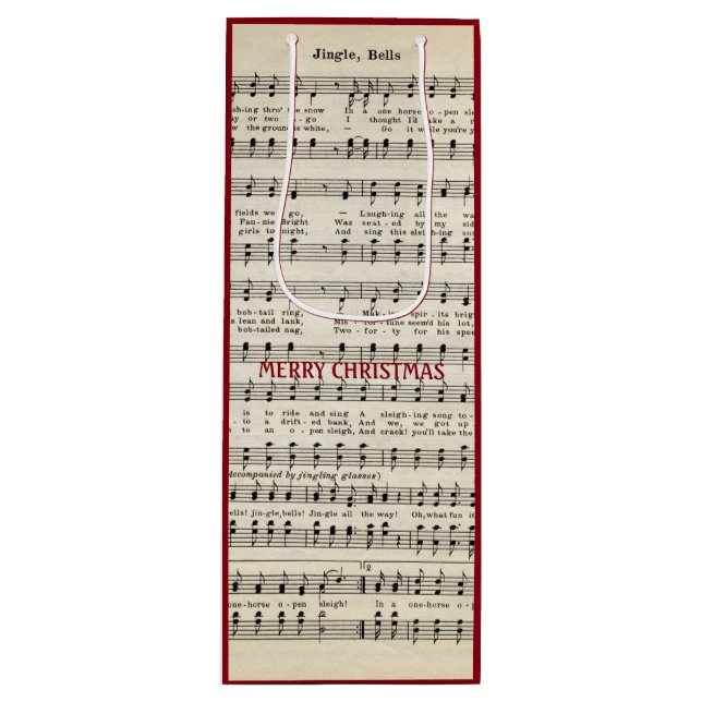 Christmas Music, Jingle Bells Gift Bag (Front)