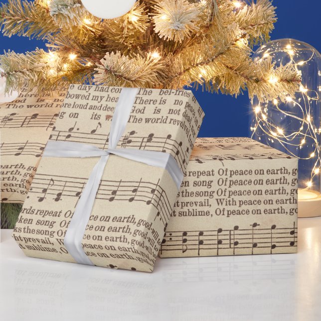 Christmas  Music Peace on Earth Wrapping Paper (Holidays)