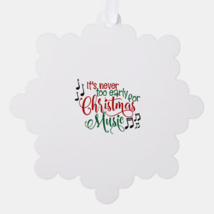 Christmas Music Tree Decoration Card