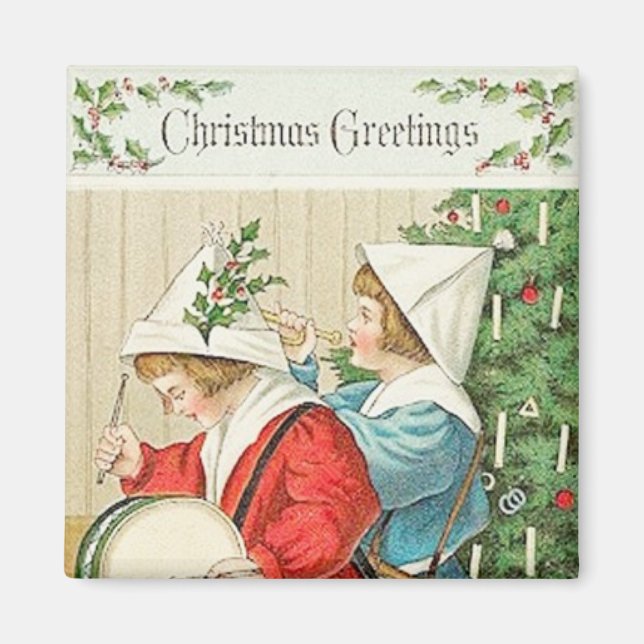 Christmas Music Vintage Magnet (Front)