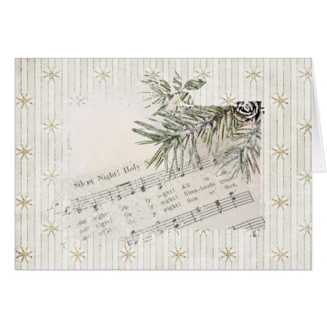 Christmas music with gold snowflakes (Front Horizontal)