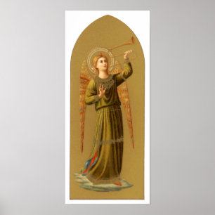 Christmas Musician Angels, Vintage Renaissance Poster