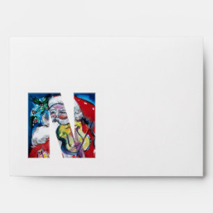 CHRISTMAS N LETTER /SANTA  CLAUS WITH VIOLIN ENVELOPE