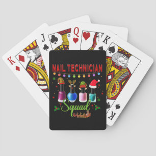 Christmas Nail Technician Xmas Salon Owners  Playing Cards