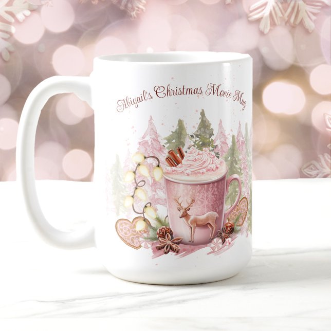 Christmas Name Pink Hot Chocolate Big Mug (Christmas Name Pink Hot Chocolate Big Mug)