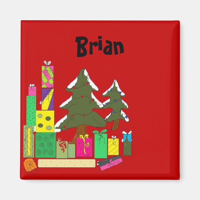 Christmas Name Tags Magnet (Front)
