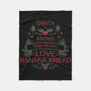 Christmas Nana Bread Lover Shirt For Comfort Foodi Fleece Blanket