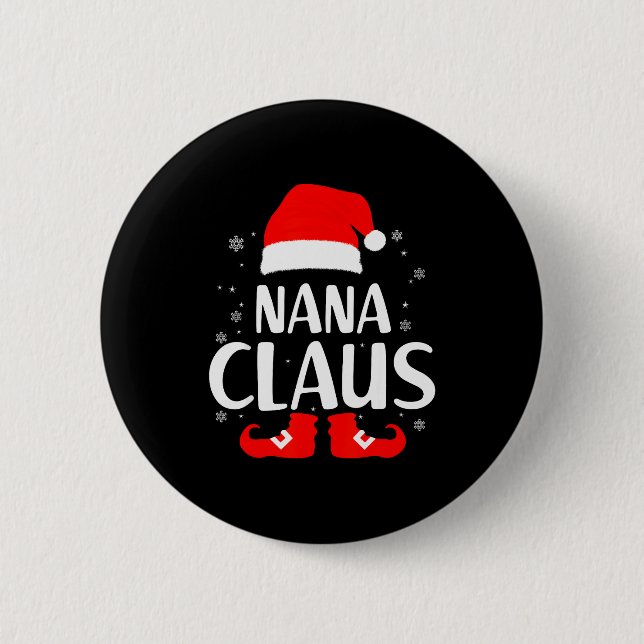 Christmas Nana Claus Leopard Family Matching Pajam 6 Cm Round Badge (Front)
