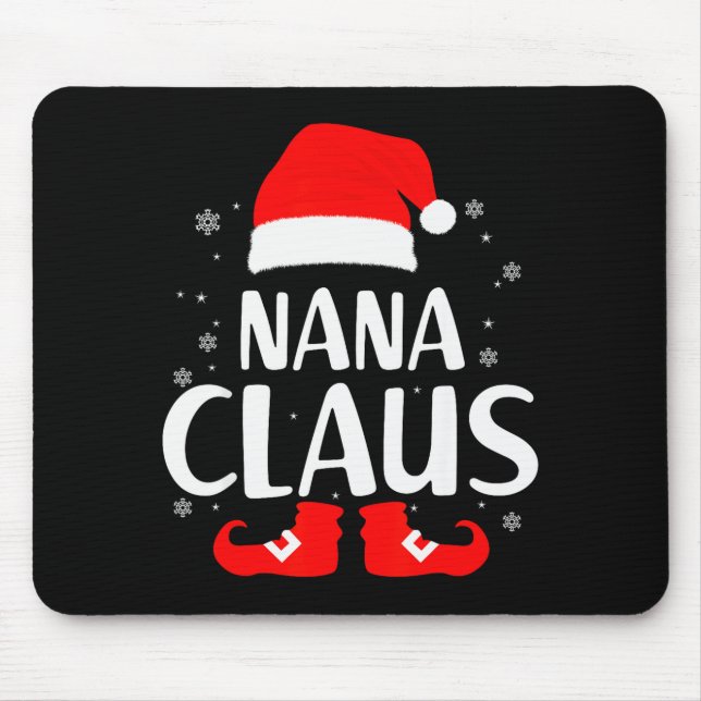 Christmas Nana Claus Leopard Family Matching Pajam Mouse Mat (Front)