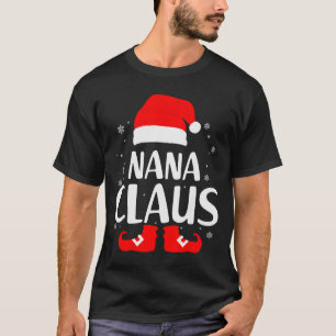Christmas Nana Claus Leopard Family Matching Pajam T-Shirt