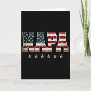 Christmas Napa Father's Day American Flag 4th Of J Card