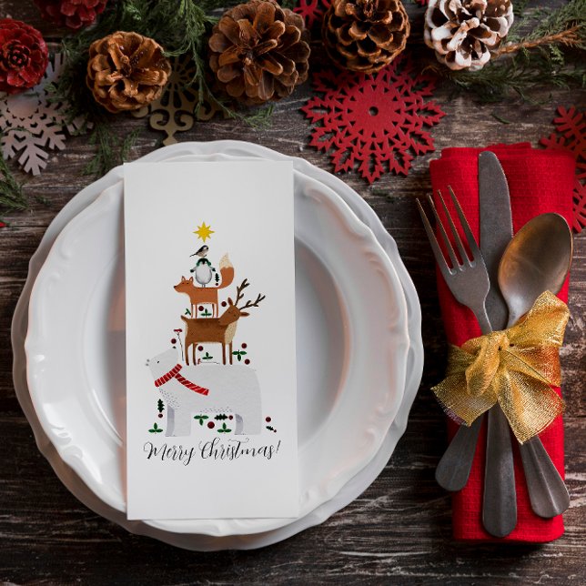 Christmas napkin new year animal cute illustration (Creator Uploaded)