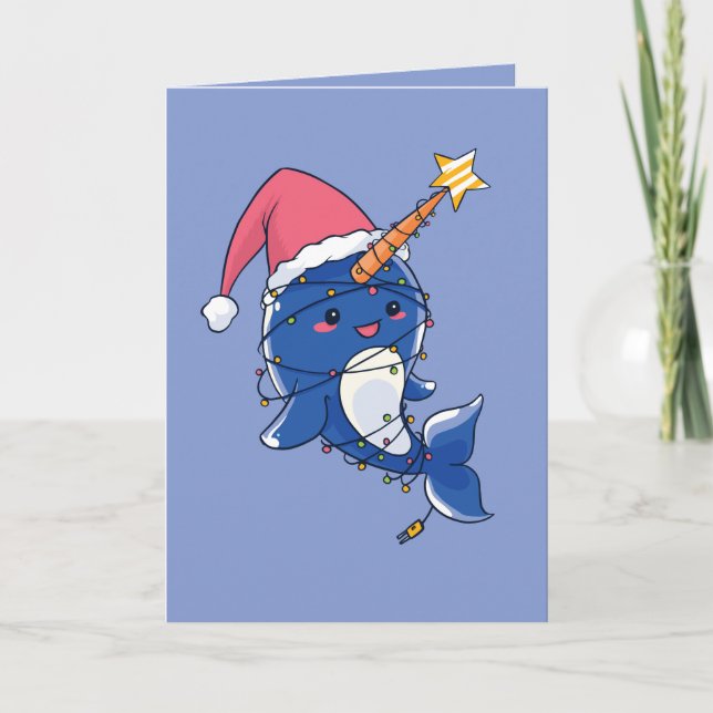 Christmas Narwhale Card (Front)