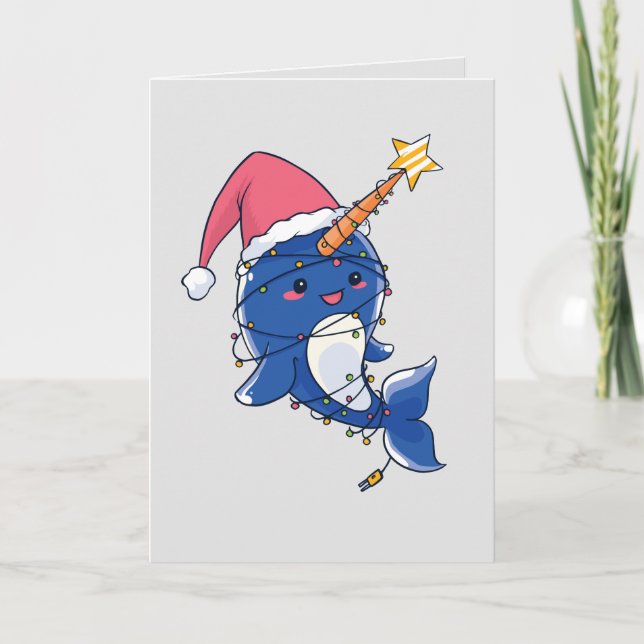Christmas Narwhale Card (Front)