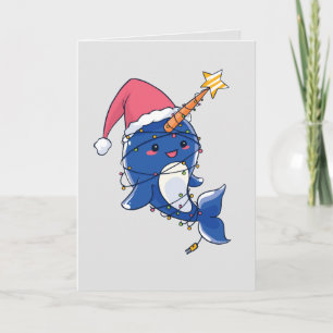 Christmas Narwhale Card