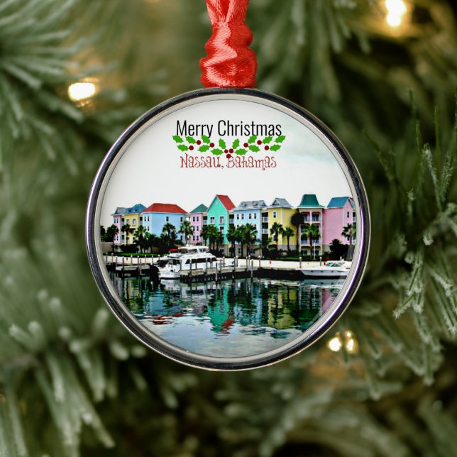 Christmas, Nassau Bahamas, Metal Tree Decoration (Tree)