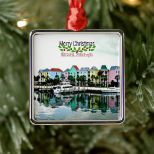 Christmas, Nassau Bahamas, Metal Tree Decoration