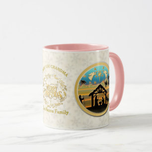 Christmas Nativity and Love You Grandma Mug