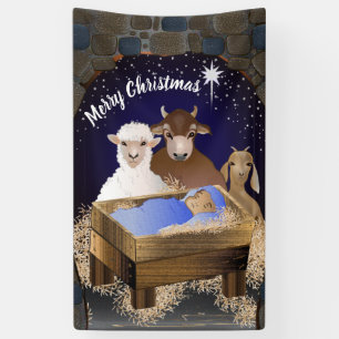 Christmas Nativity Baby Jesus Banner