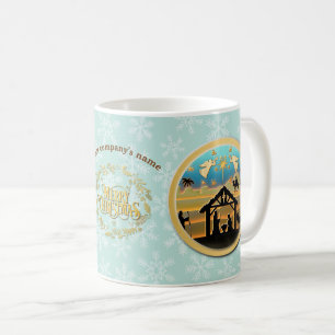 Christmas Nativity Baby Jesus in Manger Scene Coffee Mug