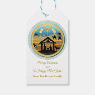 Christmas Nativity Baby Jesus in Manger Scene Gift Tags