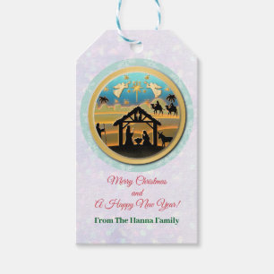 Christmas Nativity Baby Jesus in Manger Scene Gift Tags