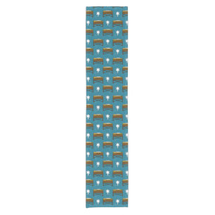 Christmas Nativity Baby Jesus Manger Pattern Short Table Runner
