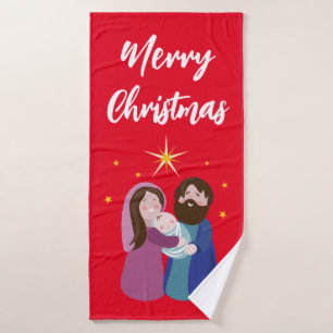 Christmas Nativity Bath Towel Set