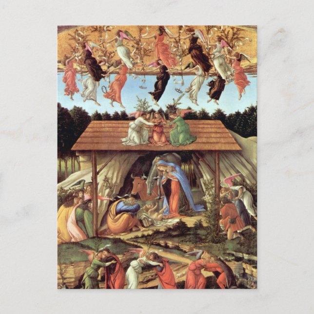 Christmas Nativity, Birth of Christ by Botticelli Postcard (Front)