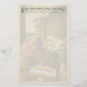 Christmas Nativity Chant Stationery