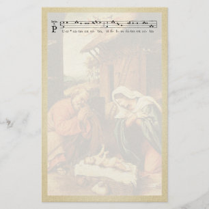 Christmas Nativity Chant Stationery
