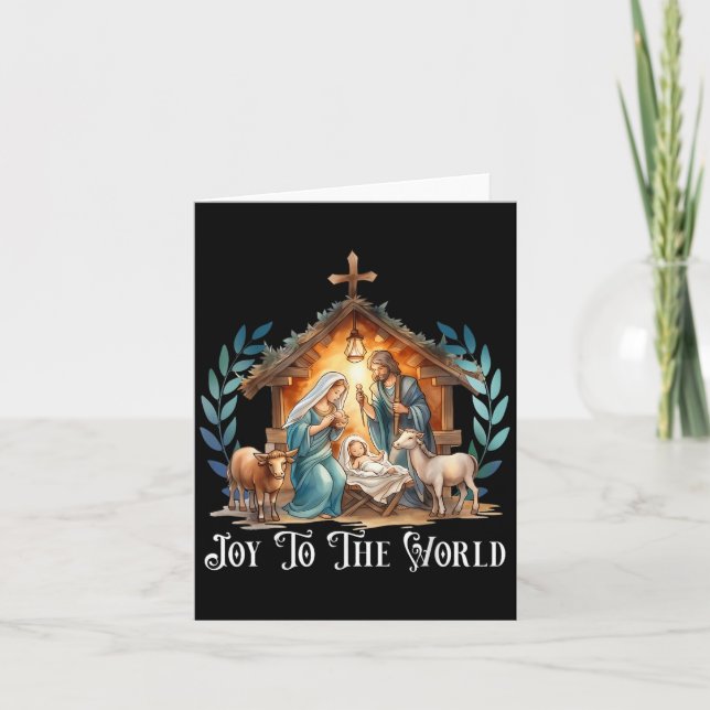 Christmas Nativity Christian Birth Of Jesus Joy To Card (Front)