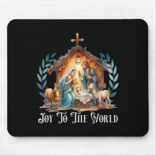 Christmas Nativity Christian Birth Of Jesus Joy To Mouse Mat