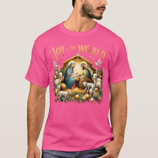 Christmas Nativity Christian Birth Of Jesus Joy To T-Shirt