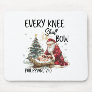 Christmas Nativity Christian Mens Every Knee Shall Mouse Mat