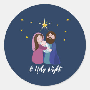 Christmas Nativity Classic Round Sticker