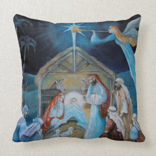 Christmas nativity cushion
