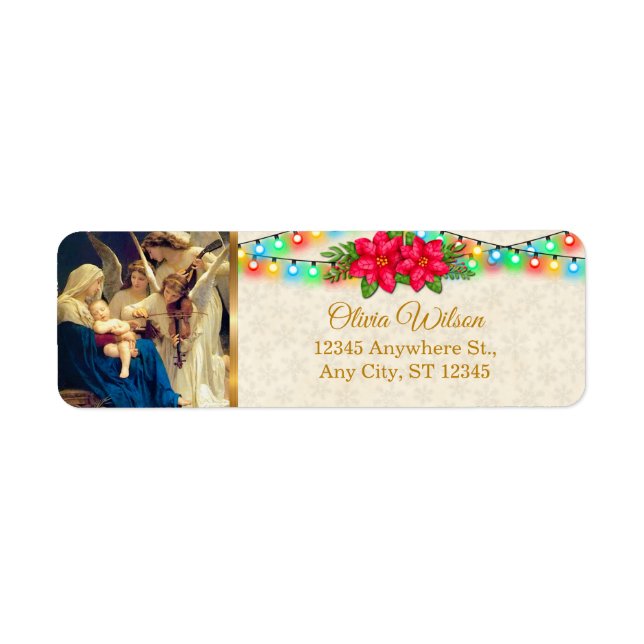 Christmas Nativity & Festive Lights Return Address (Front)