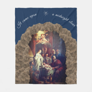 Christmas Nativity Fleece Blanket