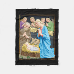 Christmas Nativity Fleece Blanket