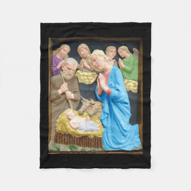 Christmas Nativity Fleece Blanket (Front)